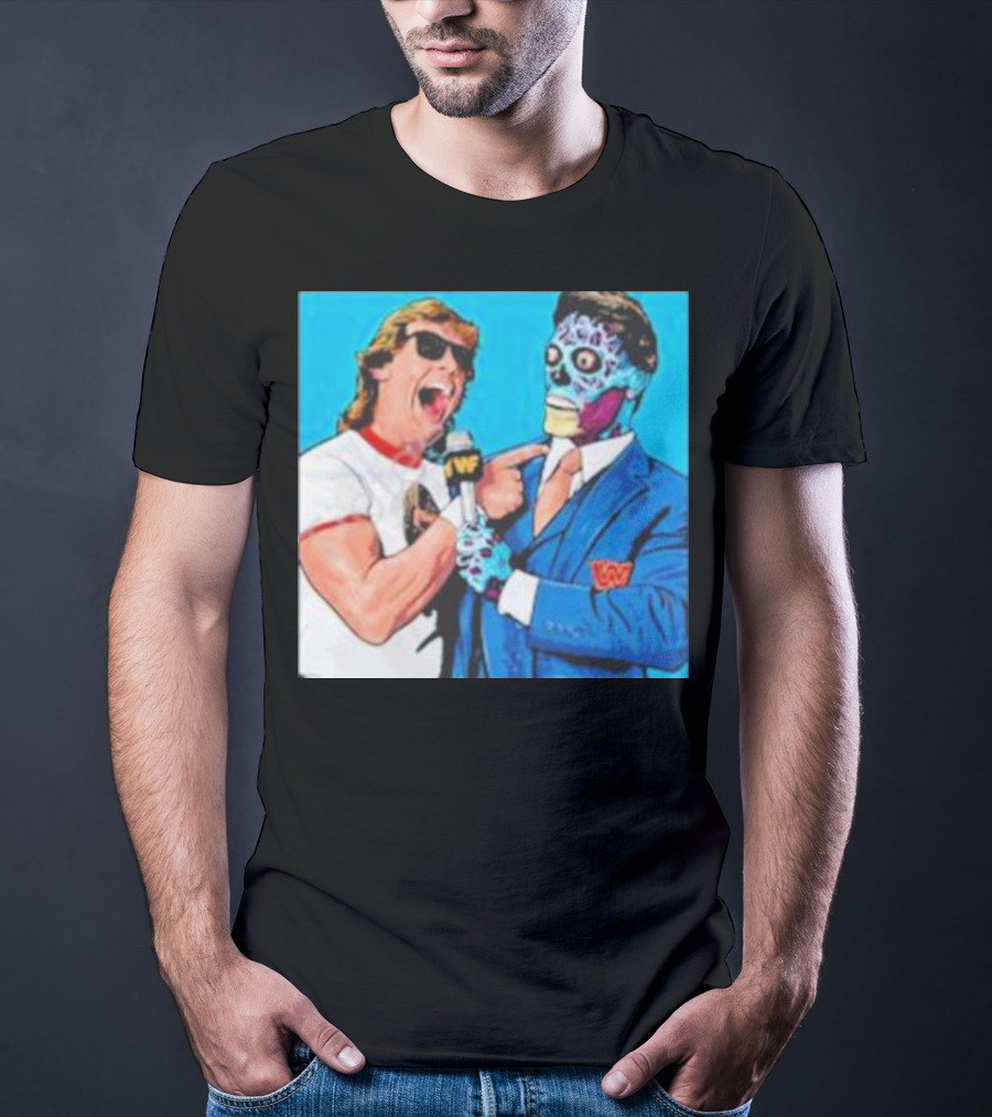 SquaredCircle They Live Wrestling Parody Comic T-Shirt