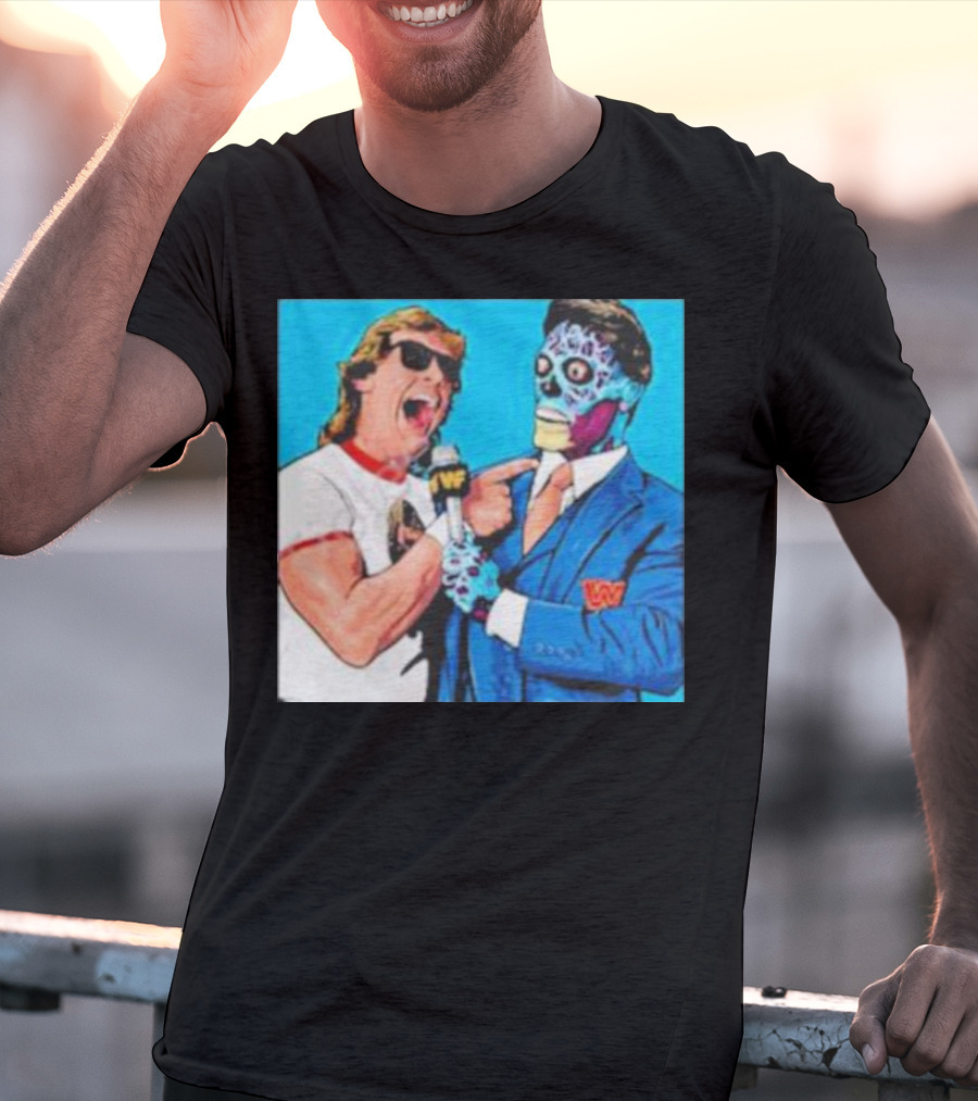 SquaredCircle They Live Wrestling Parody Comic T-Shirt
