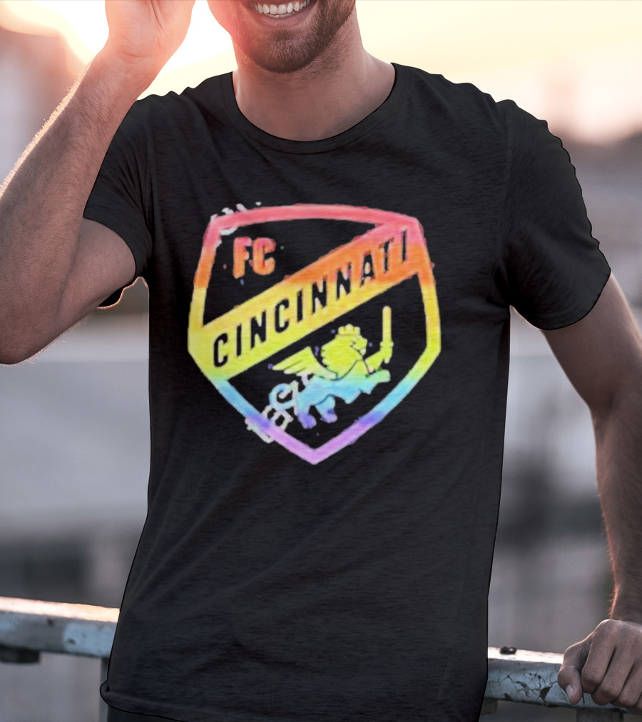 FC Cincinnati Rainbow Pride Shield T-Shirt