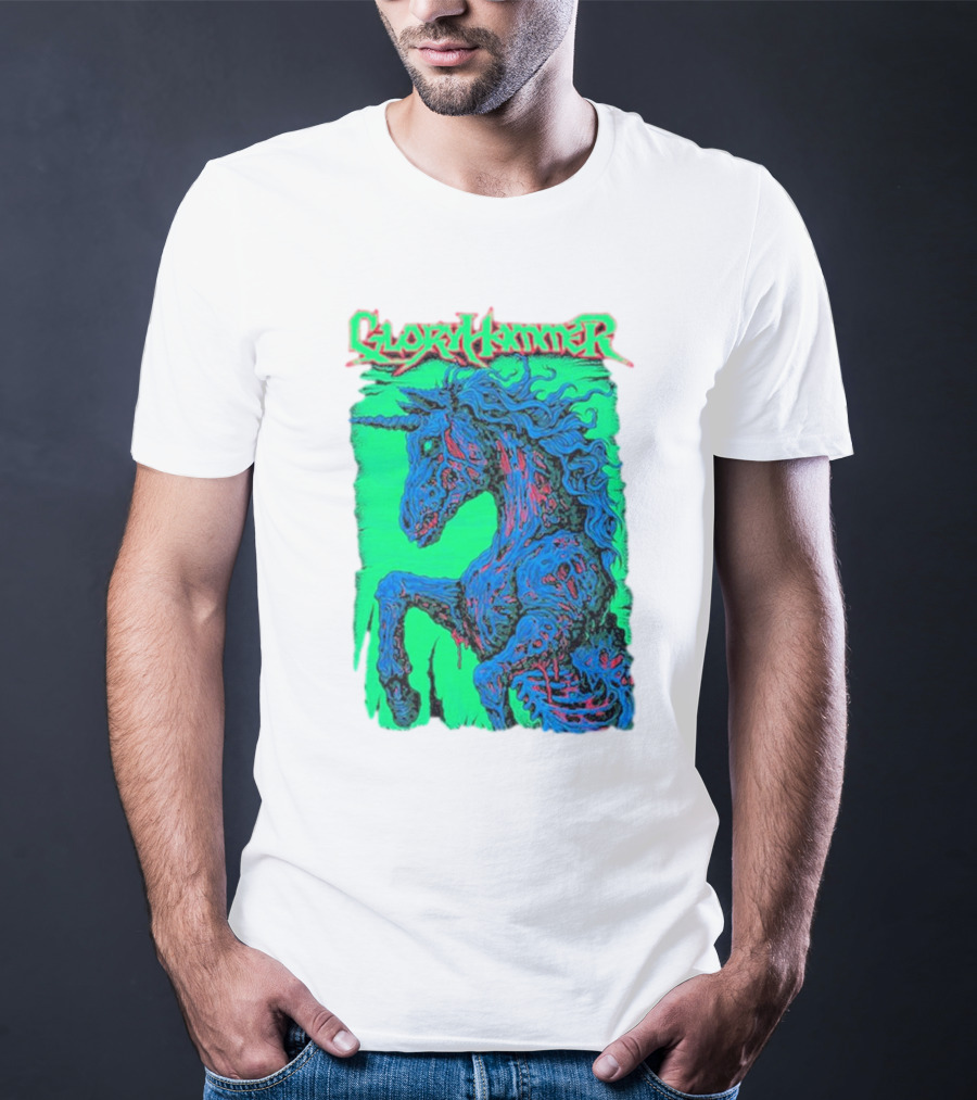 Gloryhammer Glowing Zombie Unicorn T-Shirt
