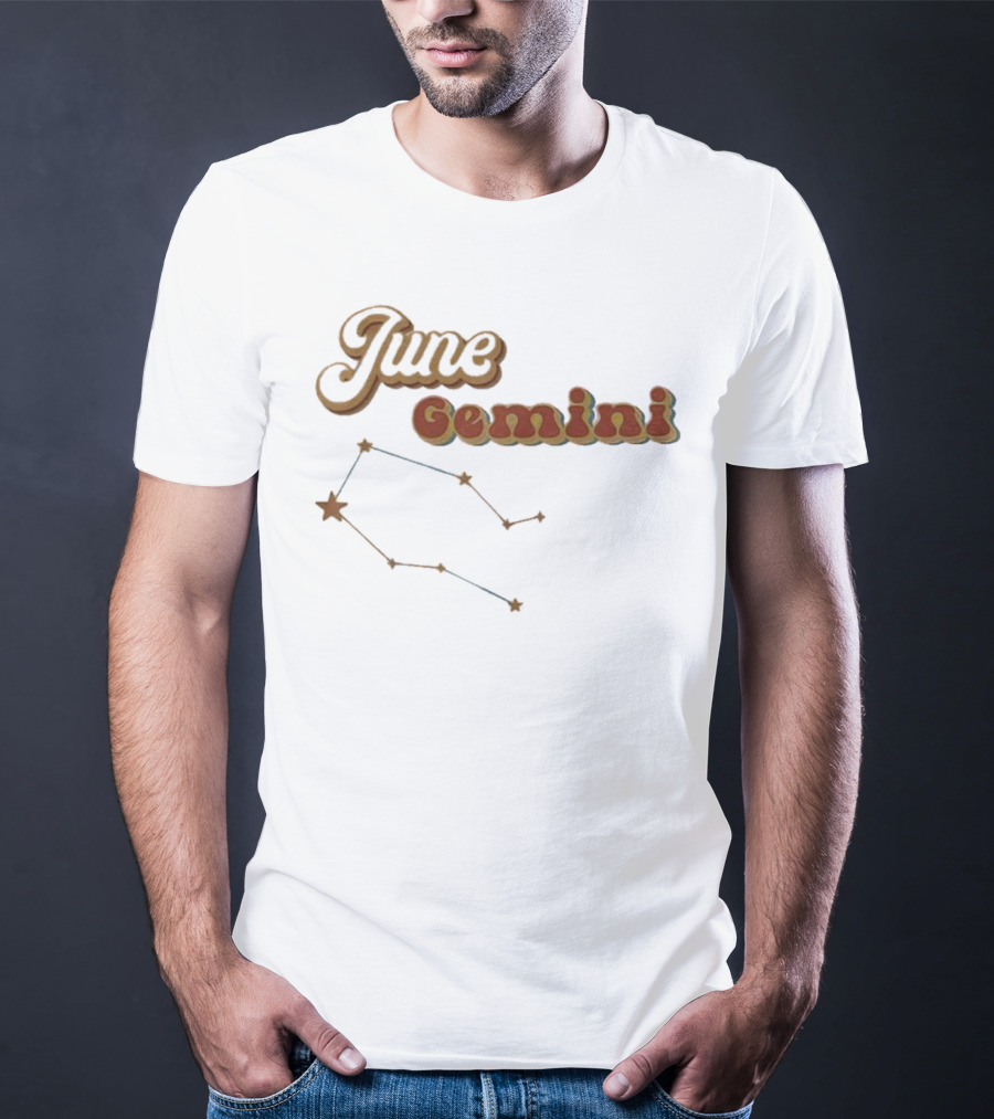 June Gemini Constellation Stars T-Shirt