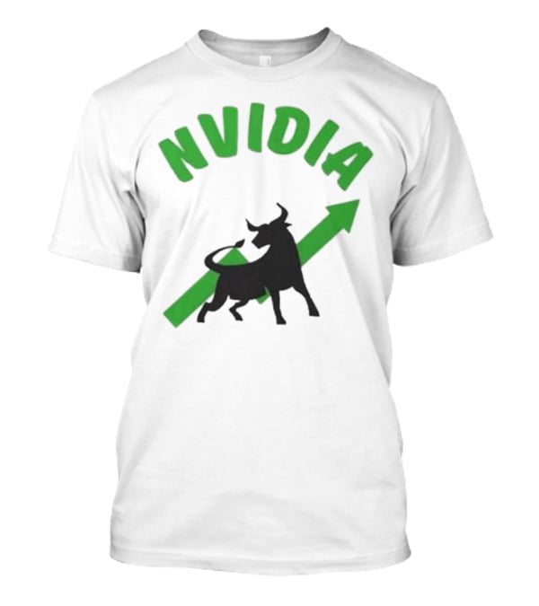 Nvidia Stock Bullish With Upward Arrow And Bull T-Shirt