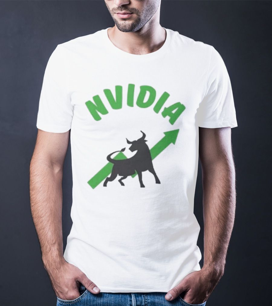 Nvidia Stock Bullish With Upward Arrow And Bull T-Shirt