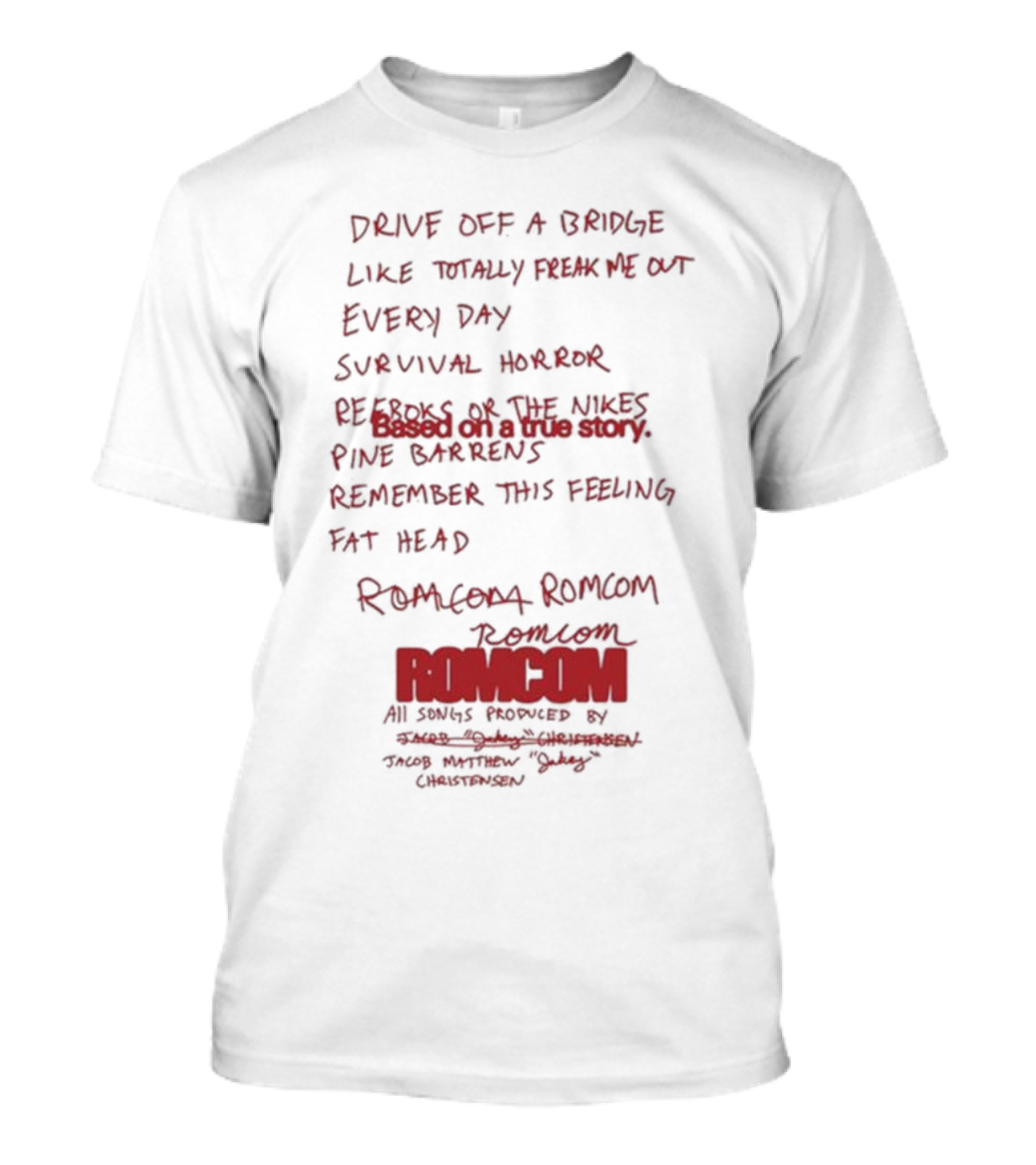 Jakey Romcom Drive Off A Bridge Like Totally Freak Me Out Survival Horror T-Shirt