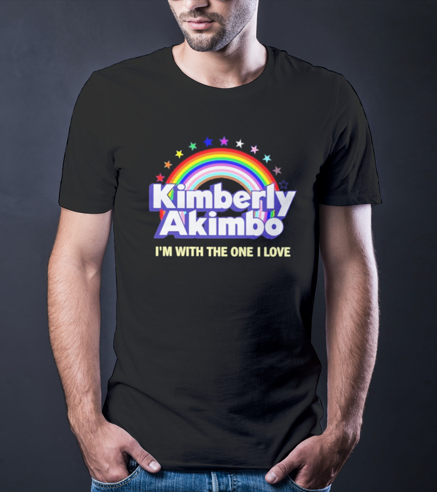 Kimberly Akimbo I'm With The One I Love Rainbow Stars T-Shirt