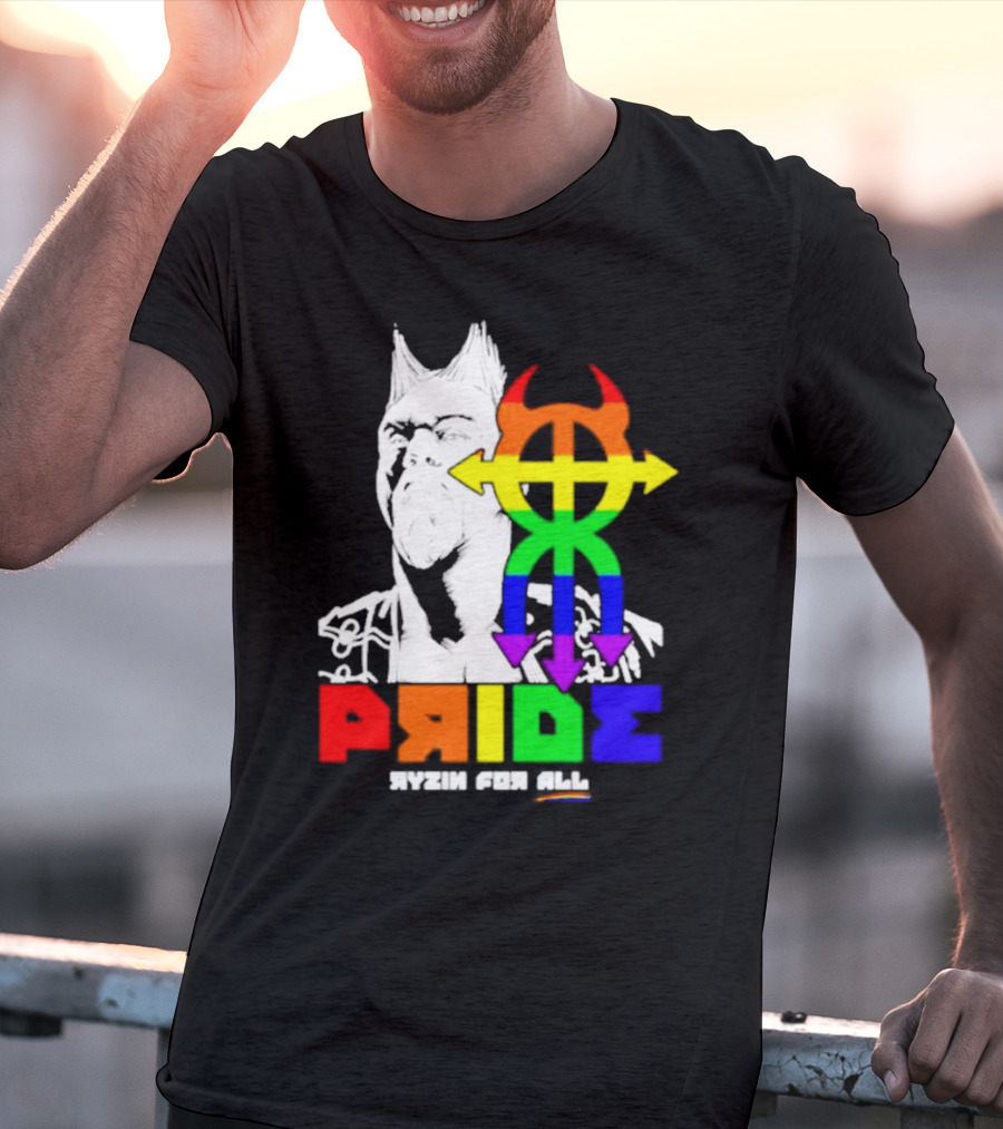 Pride Ryzin For All Rainbow Symbol With Warrior T-Shirt