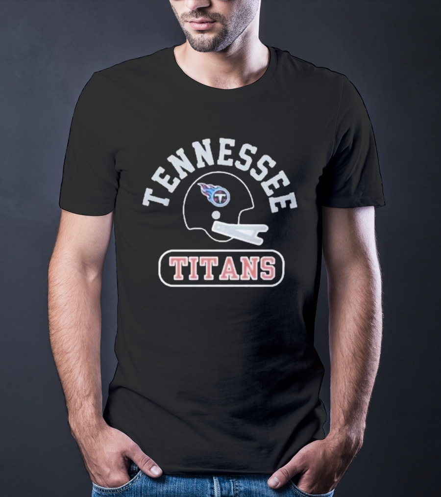 Tennessee Titans Vintage Logo Helmet T-Shirt