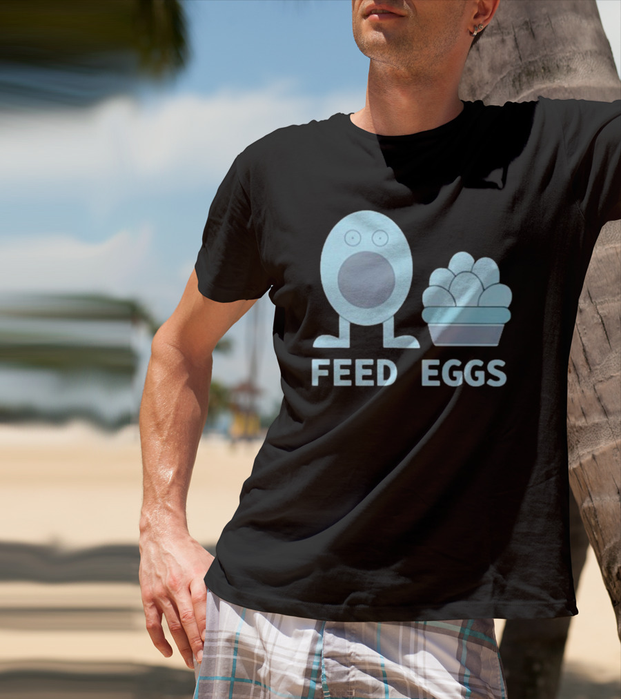 I Think You Should Leave Feed Eggs Blue Cartoon Character Bowl T-Shirt