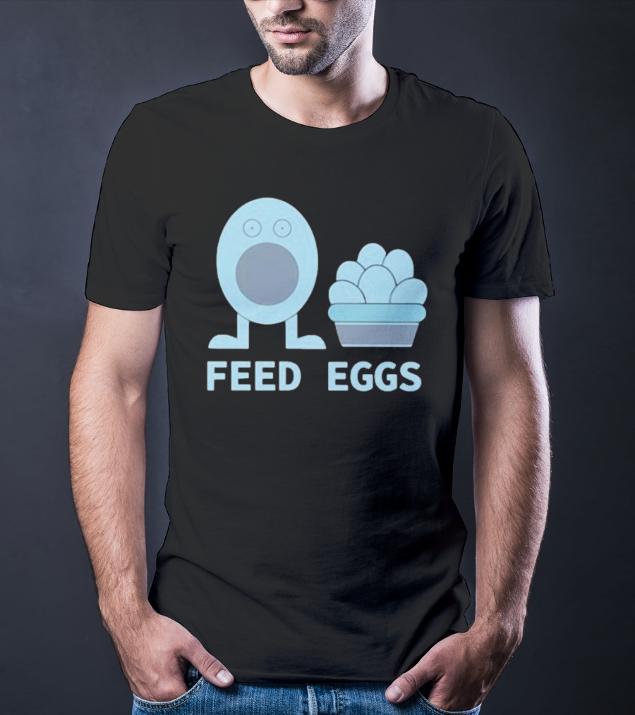 I Think You Should Leave Feed Eggs Blue Cartoon Character Bowl T-Shirt