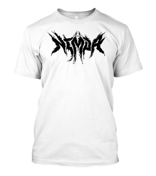Nimda Logo Graphic With Dark Gothic Text T-Shirt