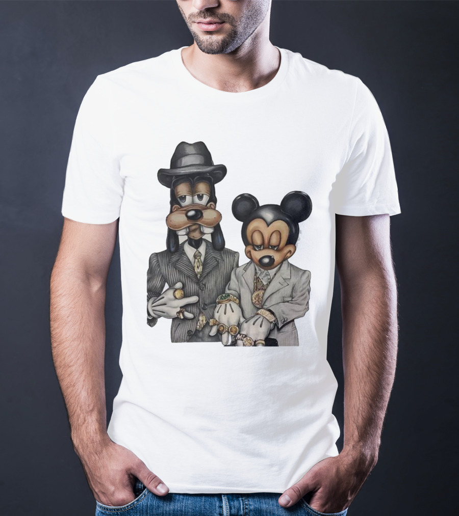 90s Hip Hop Dancehall Soca Junkie Mickey Mouse Goofy Fashion T-Shirt