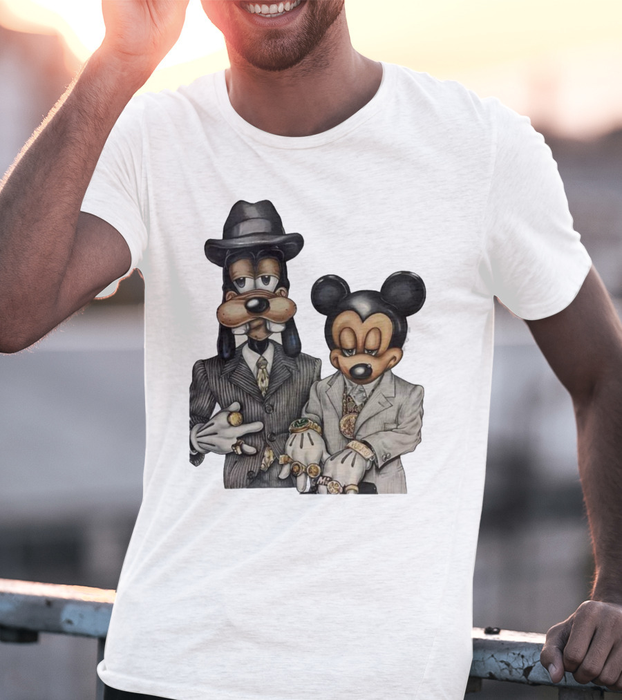 90s Hip Hop Dancehall Soca Junkie Mickey Mouse Goofy Fashion T-Shirt