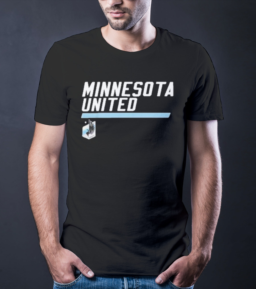 Minnesota United FC Logo With Blue Slant And Text T-Shirt