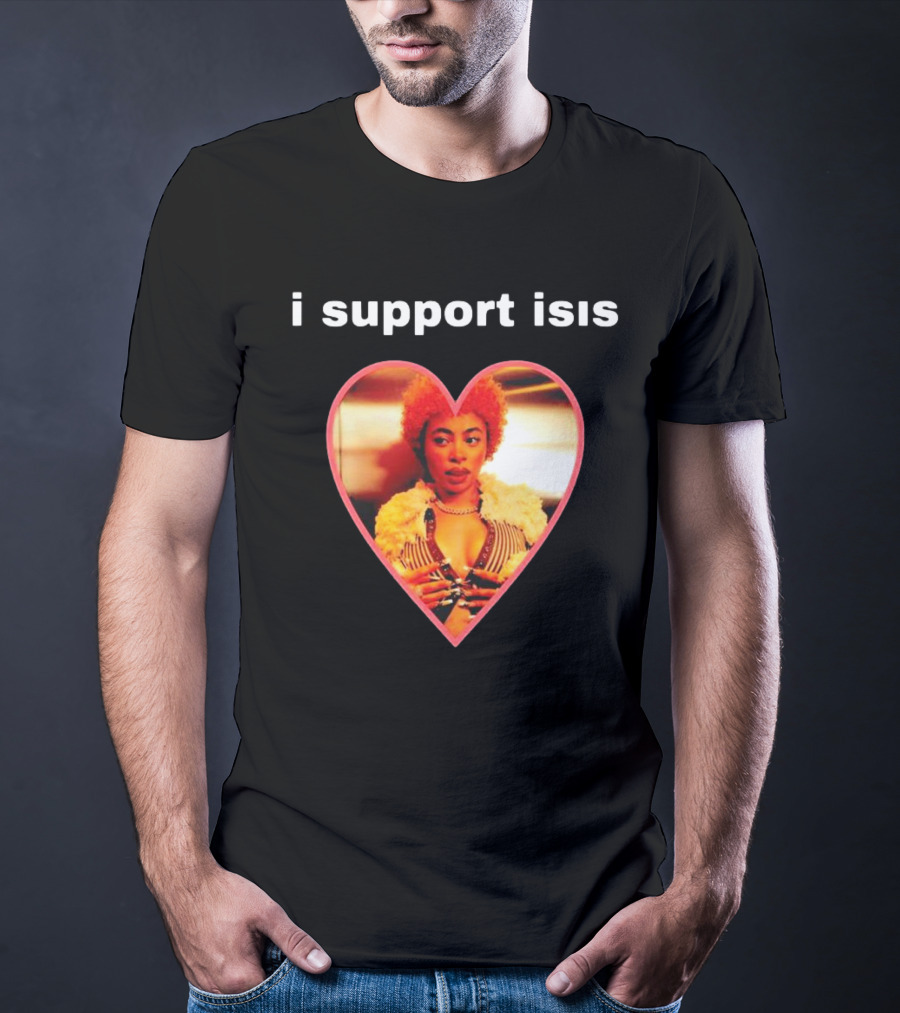 I Support Isis Heart-shaped Image T-Shirt