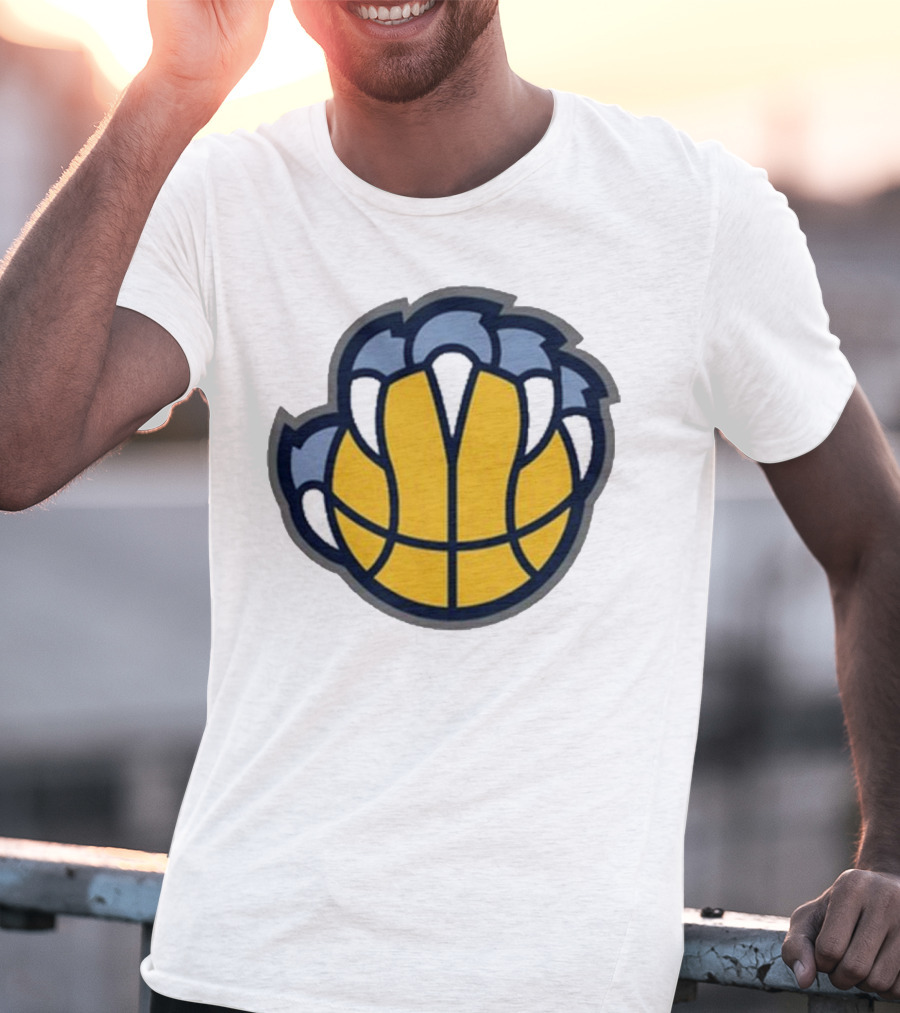 Memphis Grizzlies Claw Basketball T-Shirt