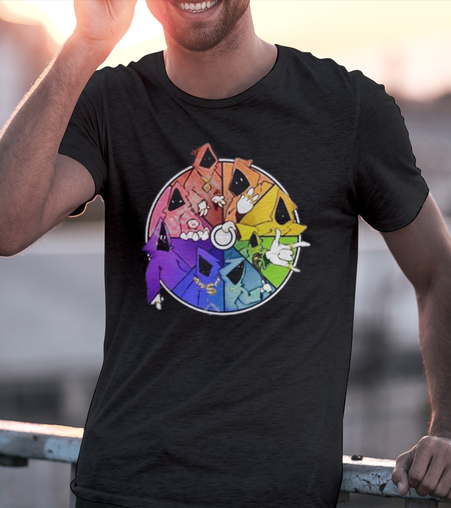 Bagplants Shadow Wizard Money Gang Rainbow Colors Circle T-Shirt