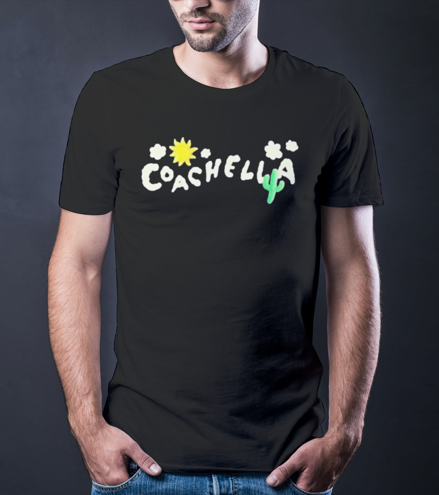Coachella Clouds Sun Cactus Balloons Lineup T-Shirt