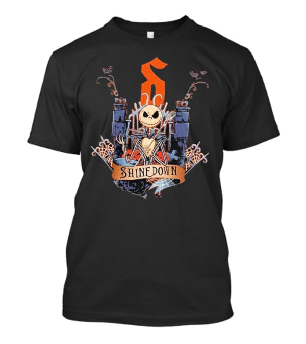 Shine Down Jack Skellington Vintage Halloween Gothic Castle T-Shirt