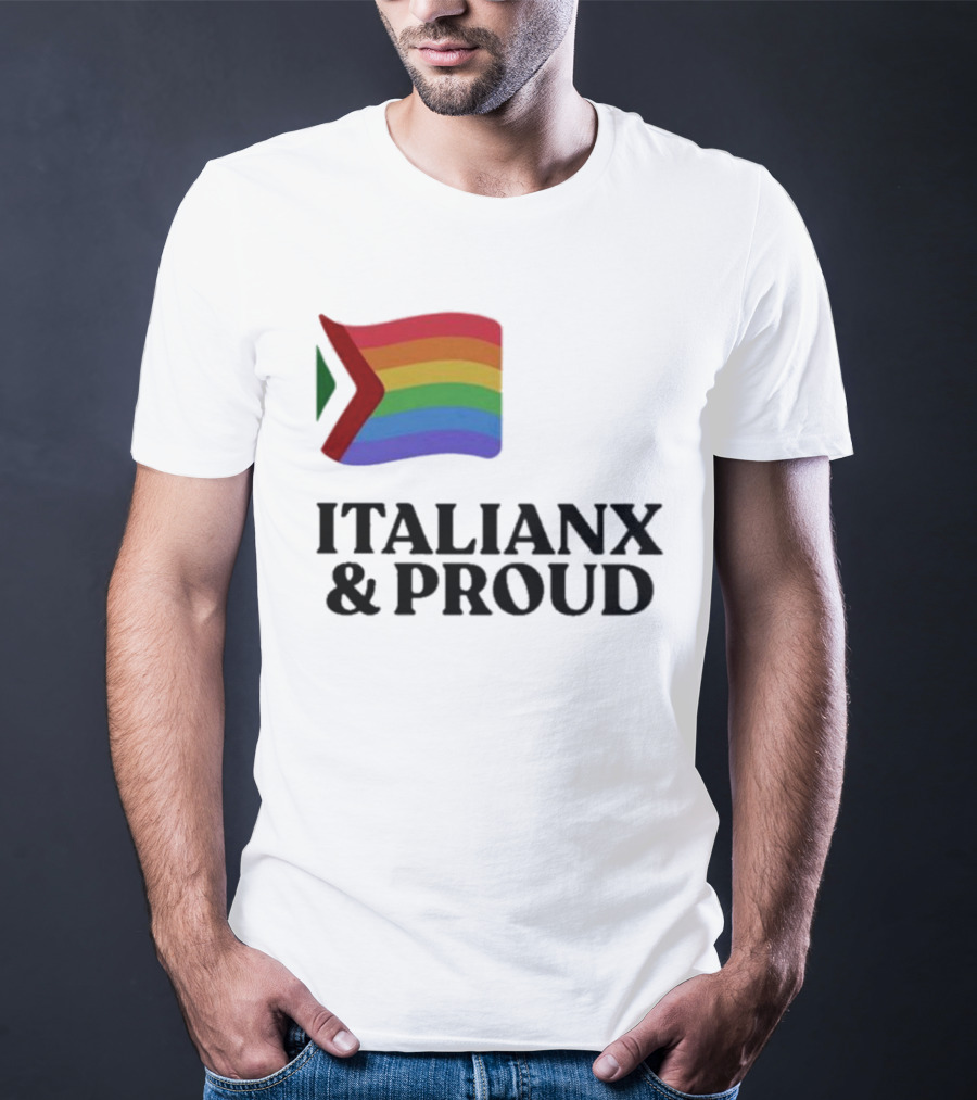 Italianx And Proud Rainbow Flag Pride T-Shirt
