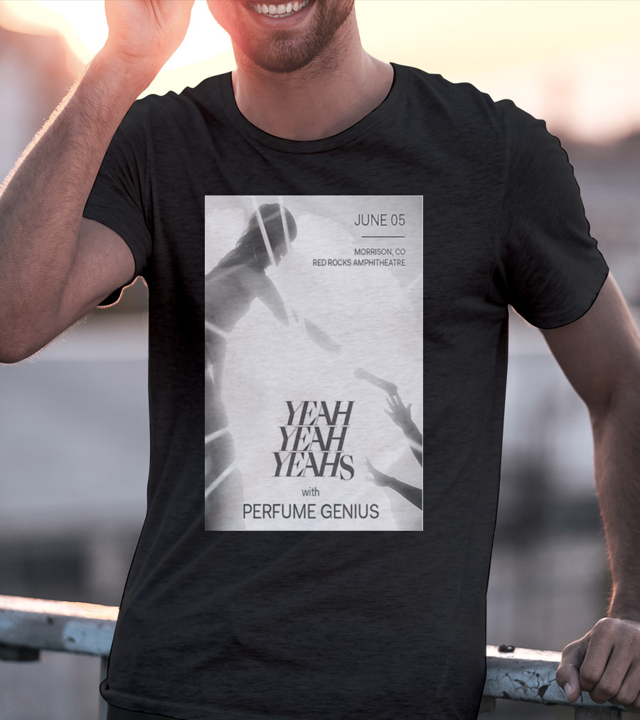 Yeah Yeah Yeahs With Perfume Genius June 05 Red Rocks Morrison CO T-Shirt