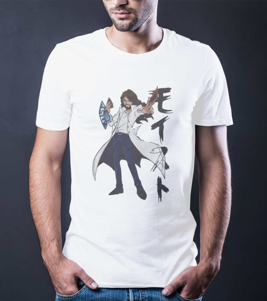 Moist Global Charlie-Oh Merch Character Japanese Text T-Shirt