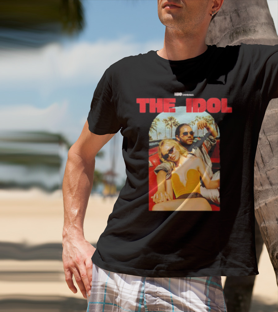HBO Original The Idol Red Text Vintage Car And Palm Trees T-Shirt