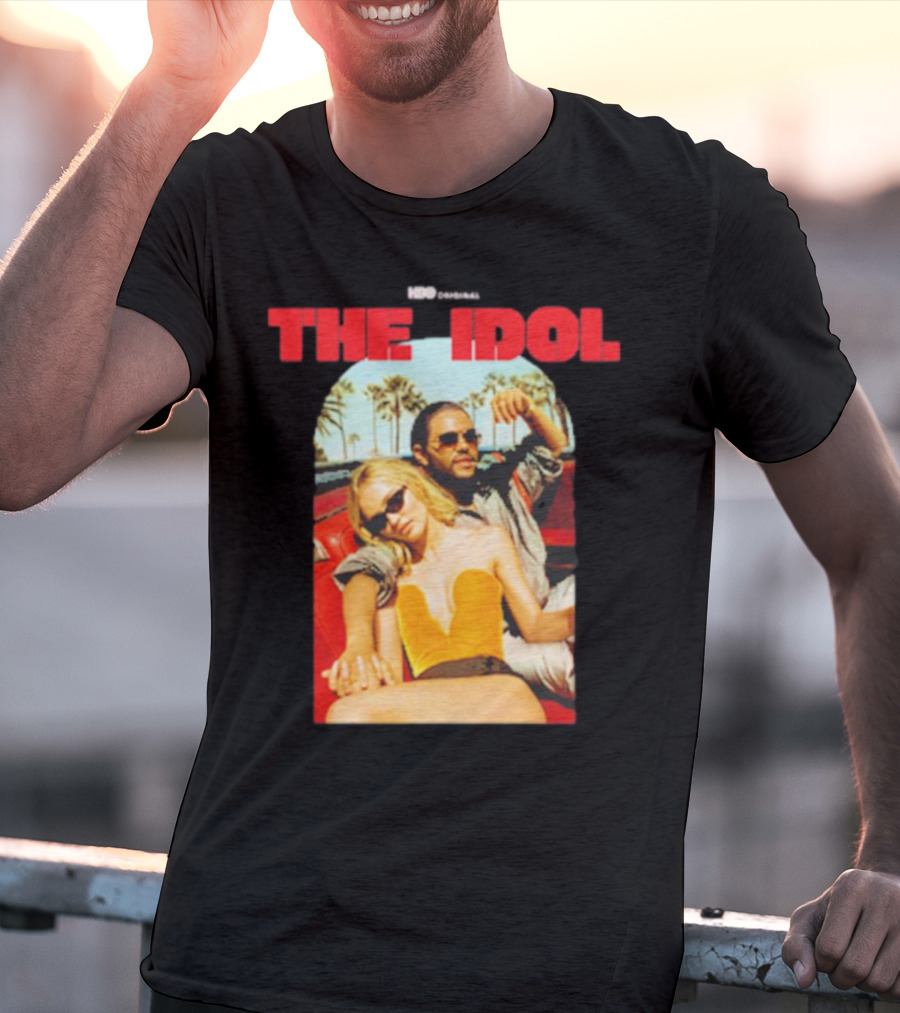 HBO Original The Idol Red Text Vintage Car And Palm Trees T-Shirt