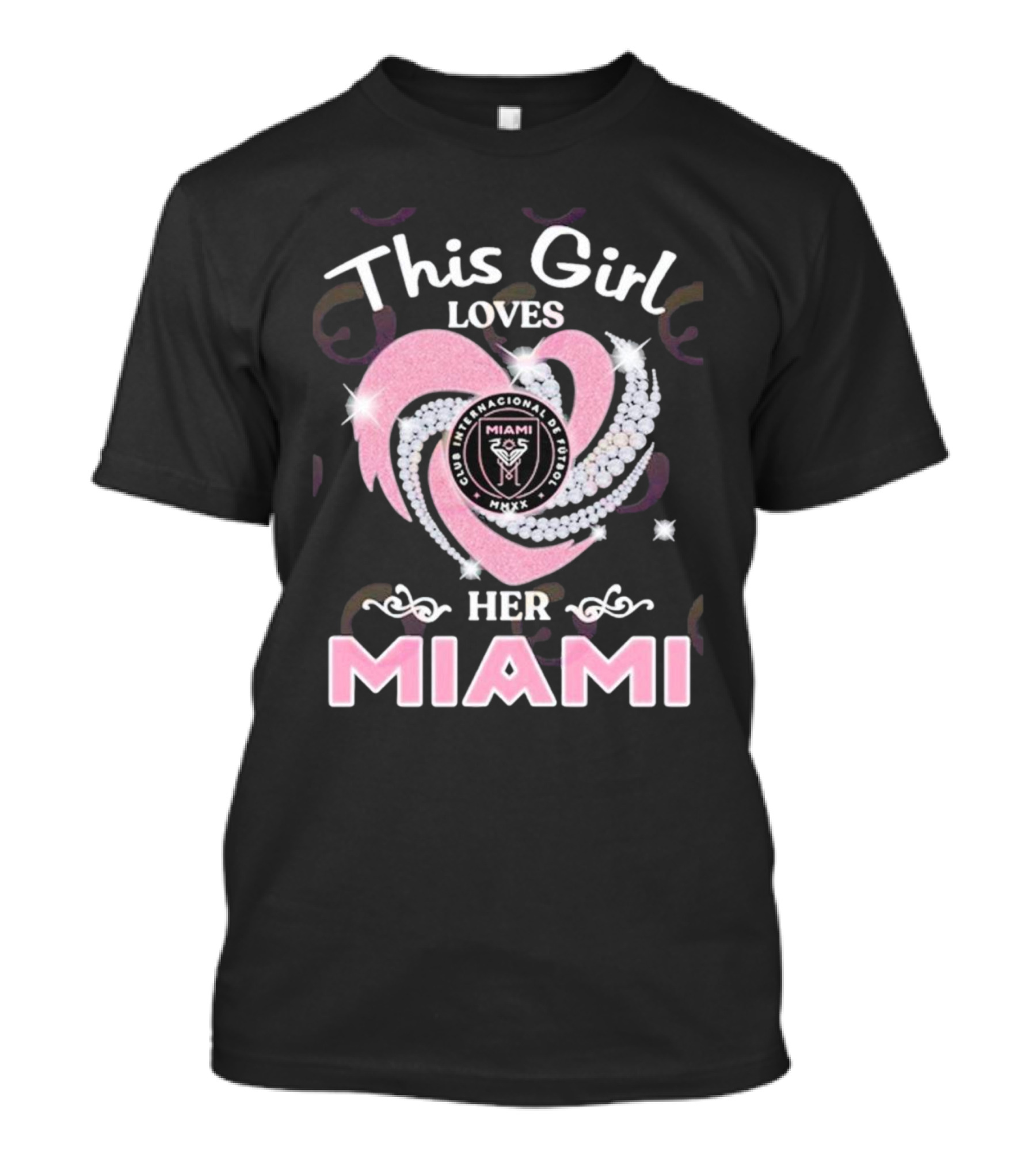 This Girl Loves Her Inter Miami Club Internacional De Fútbol MMXX Logo Heart T-Shirt