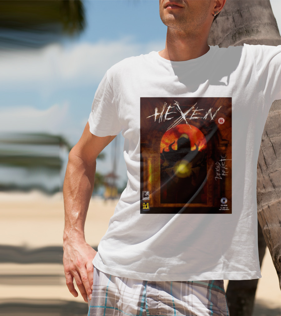 Hexen Beyond Heretic Video Game Cover Phil Spencer Wearing T-Shirt