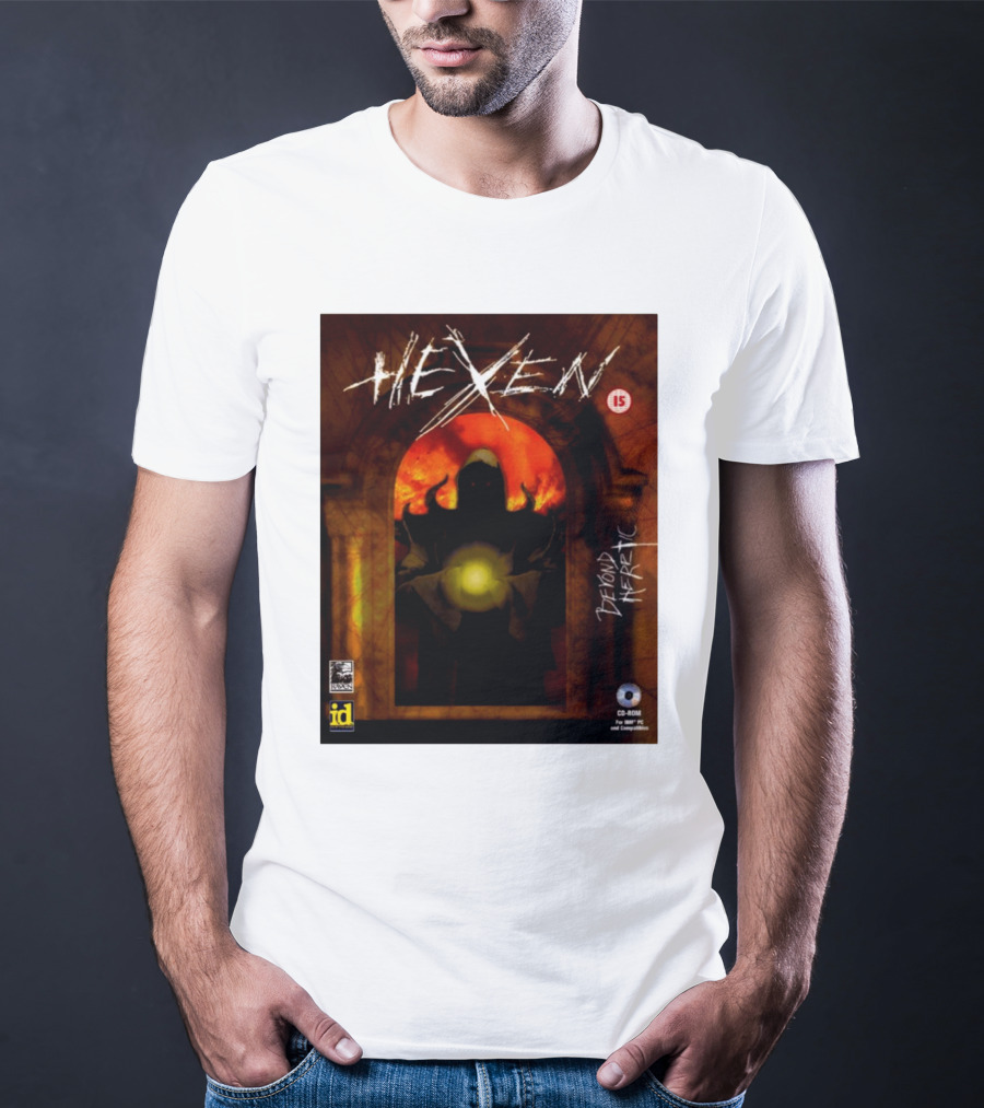 Hexen Beyond Heretic Video Game Cover Phil Spencer Wearing T-Shirt