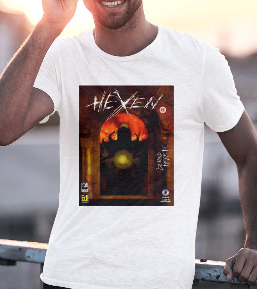Hexen Beyond Heretic Video Game Cover Phil Spencer Wearing T-Shirt