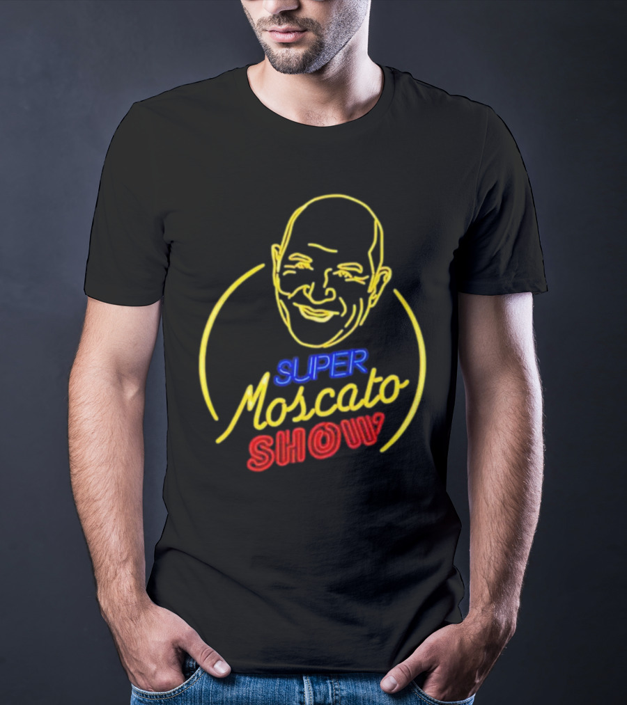 Super Moscato Show Neon Head Outline T-Shirt