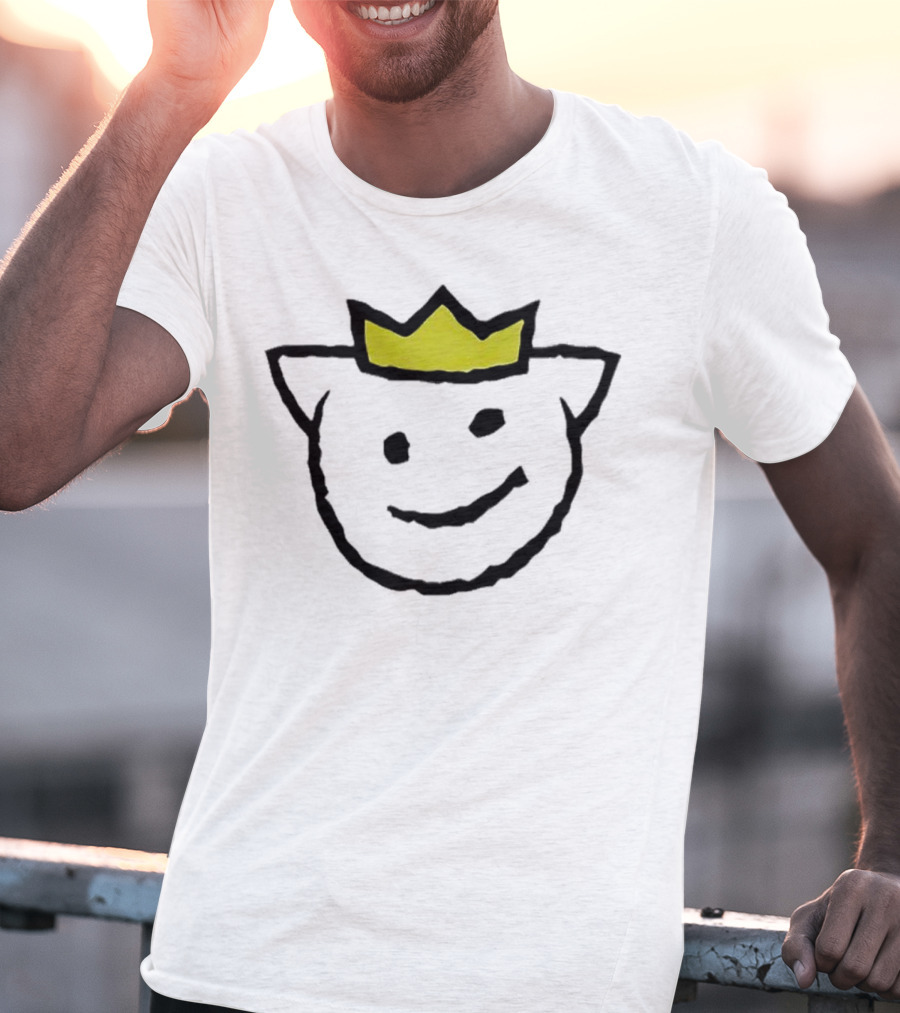Agro Tommyinnit Collaboration Yellow Crown Smiley Face T-Shirt