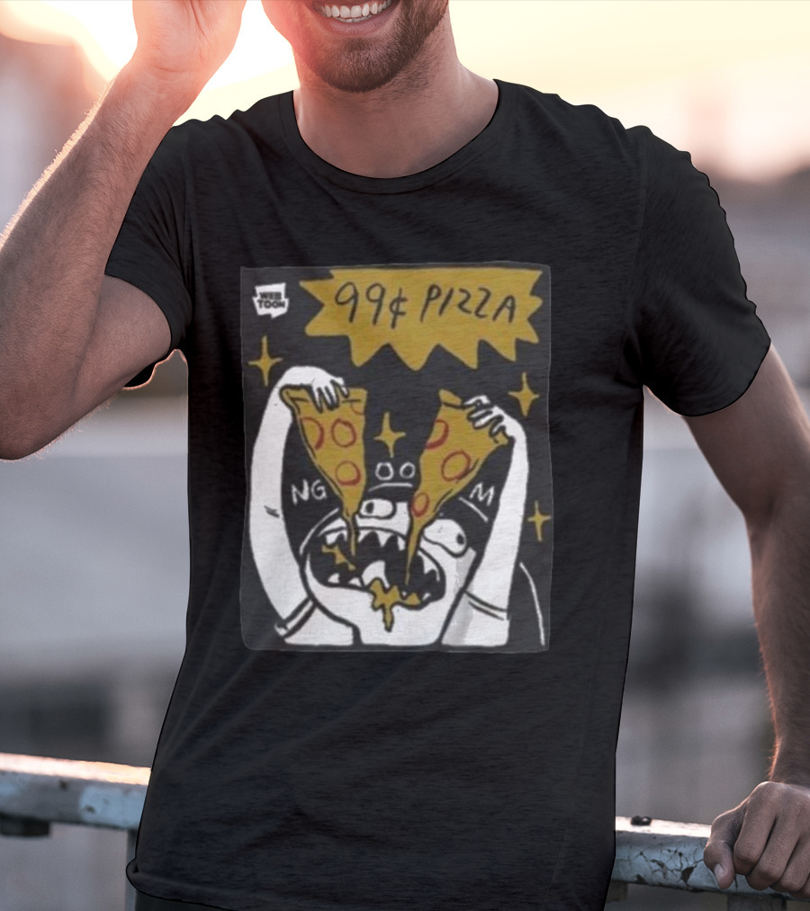 My Giant Nerd Boyfriend Wee Toon 99¢ Pizza T-Shirt