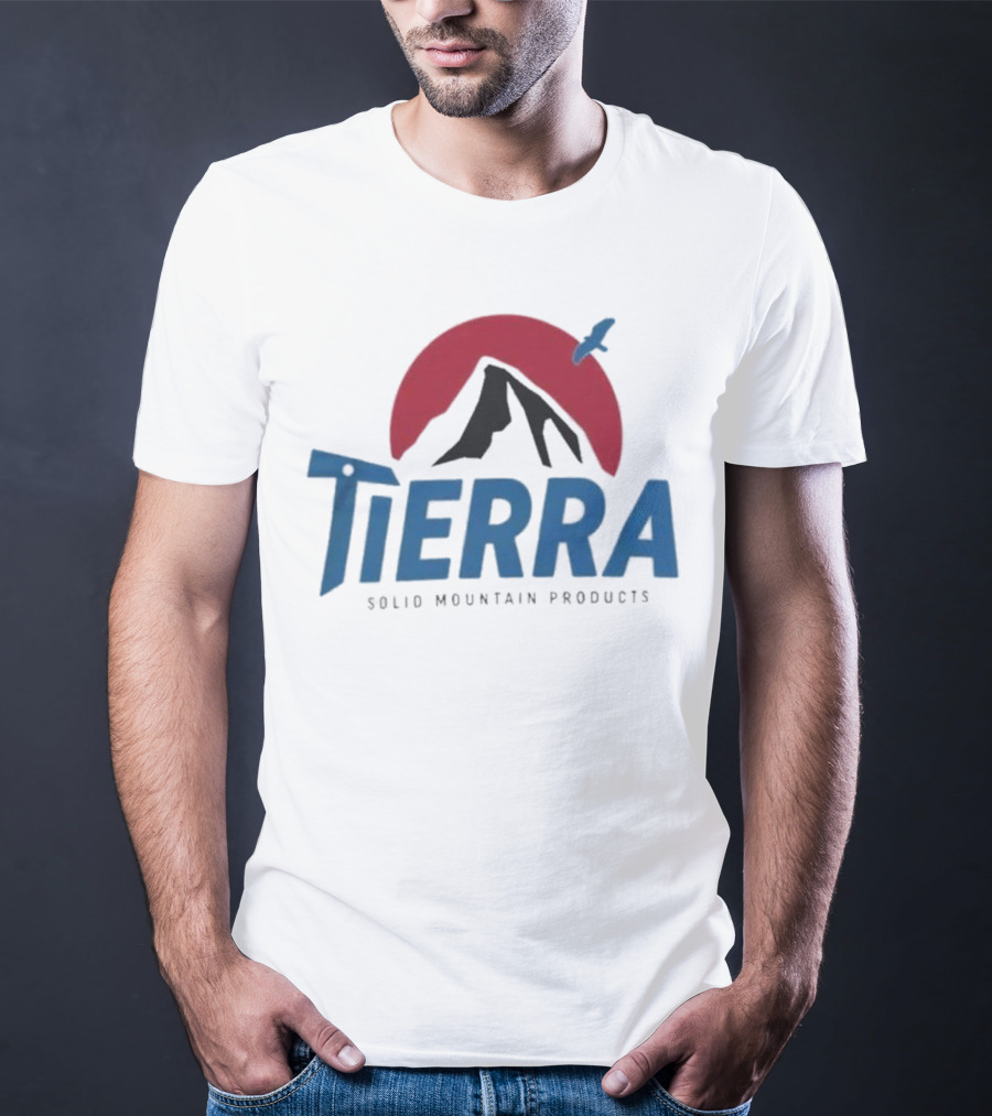 Tierra Solid Mountain Products Red Sun Blue Bird T-Shirt