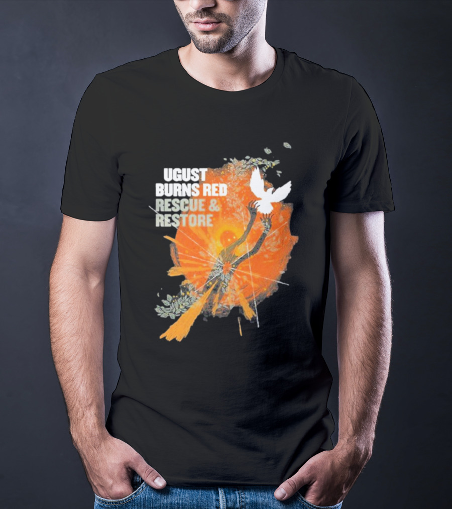 August Burns Red Rescue And Restore Album Uplifted Hands With Dove T-Shirt