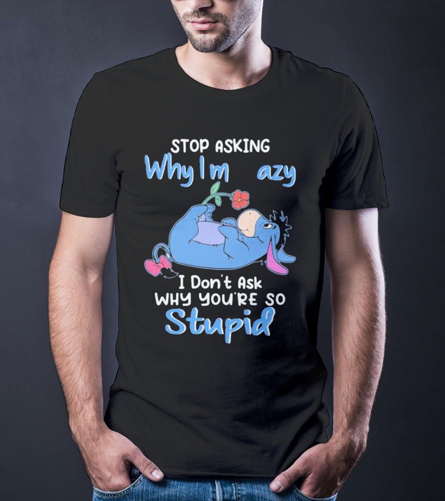 Eeyore Stop Asking Why I’m Crazy I Don’t Ask Why You’re So Stupid T-Shirt