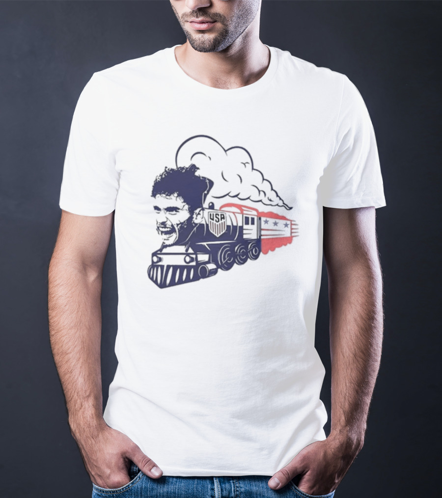 FC Dallas Pepi Train With US Soccer Emblem And Face On Locomotive T-Shirt