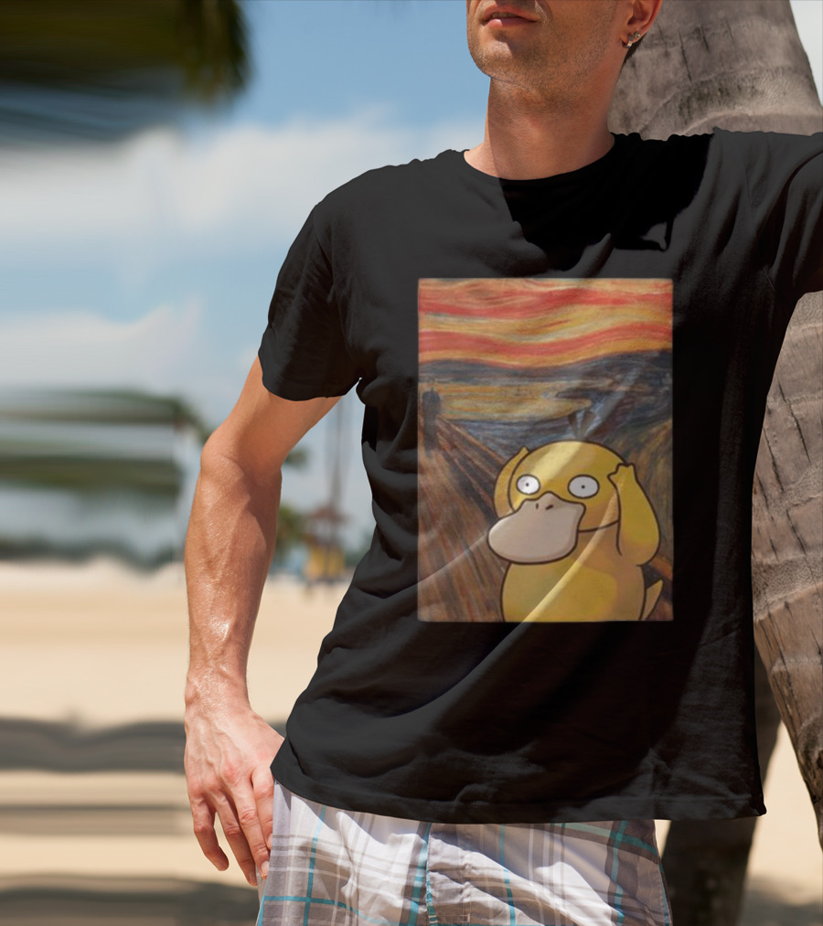 Psyduck Scream Parody Pokemon Art Mashup T-Shirt