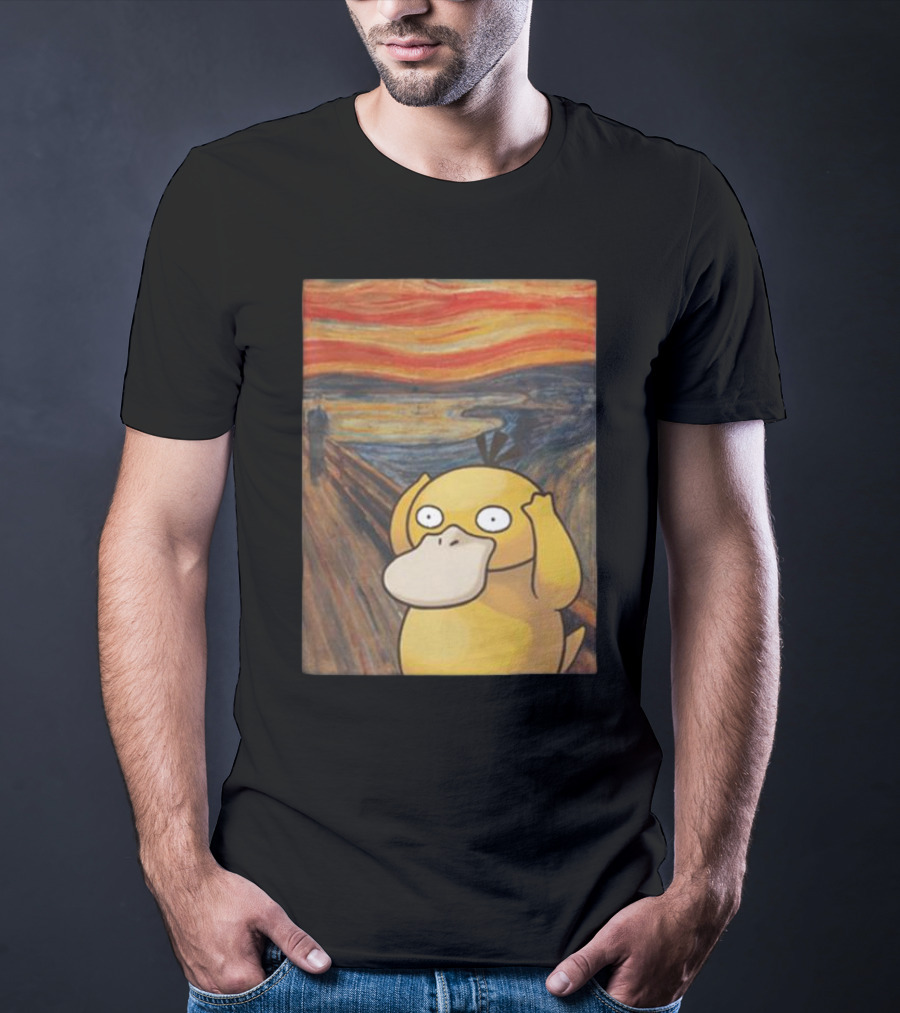 Psyduck Scream Parody Pokemon Art Mashup T-Shirt