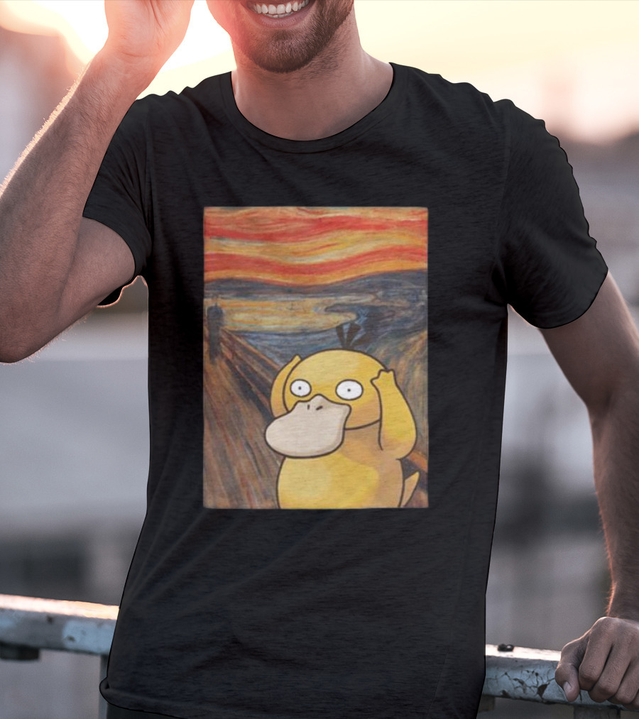 Psyduck Scream Parody Pokemon Art Mashup T-Shirt