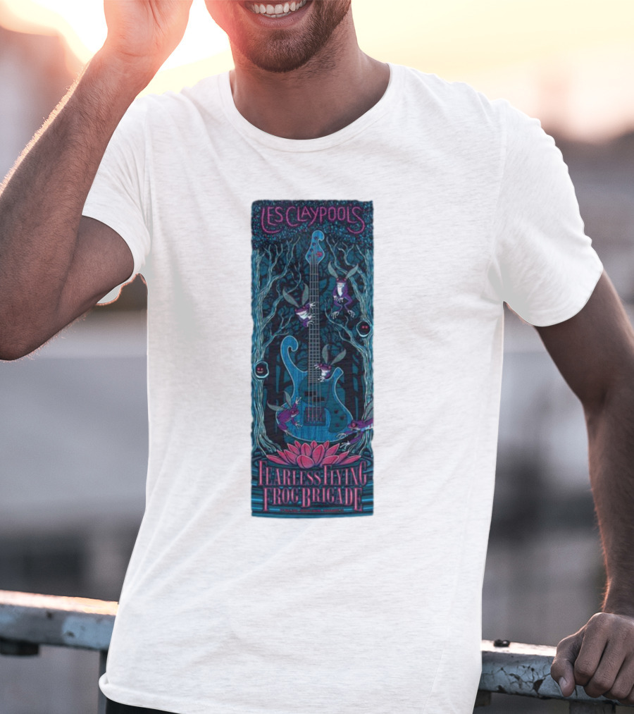 Les Claypool's Fearless Flying Frog Brigade New Orleans Guitar Forest T-Shirt