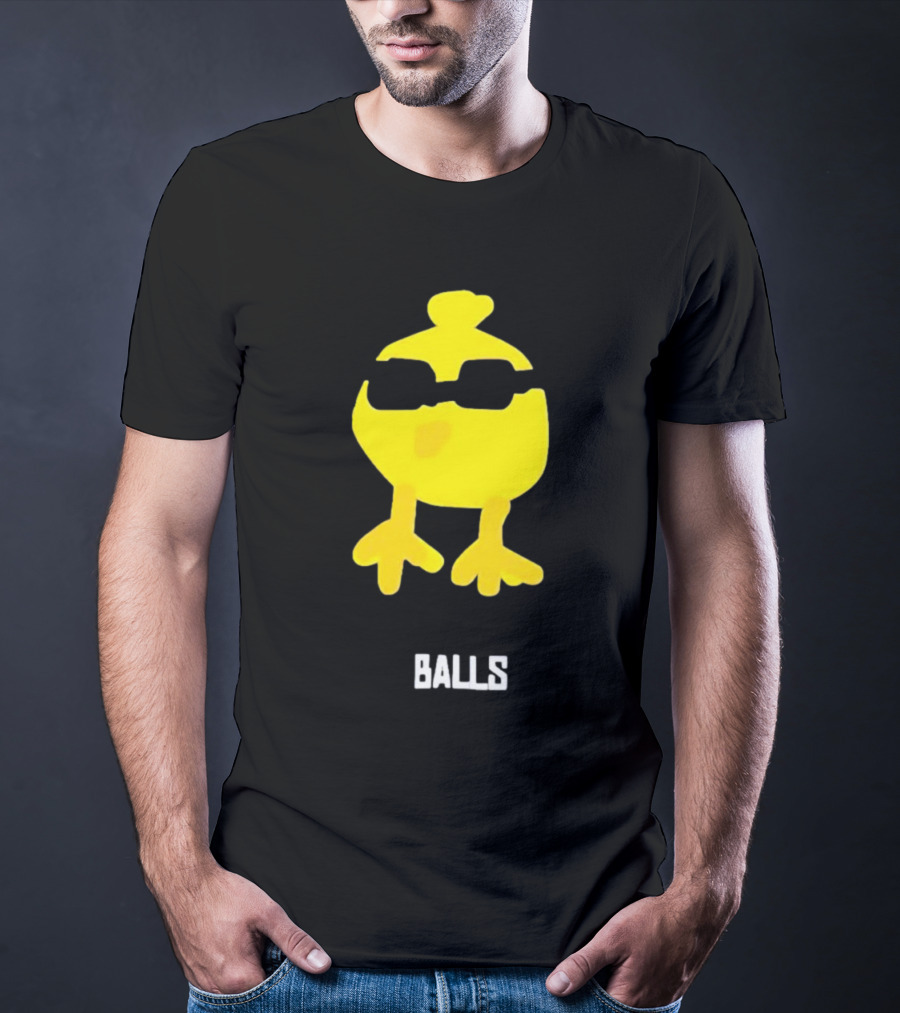 Minnow Chicken Balls Sunglasses Yellow Bird T-Shirt