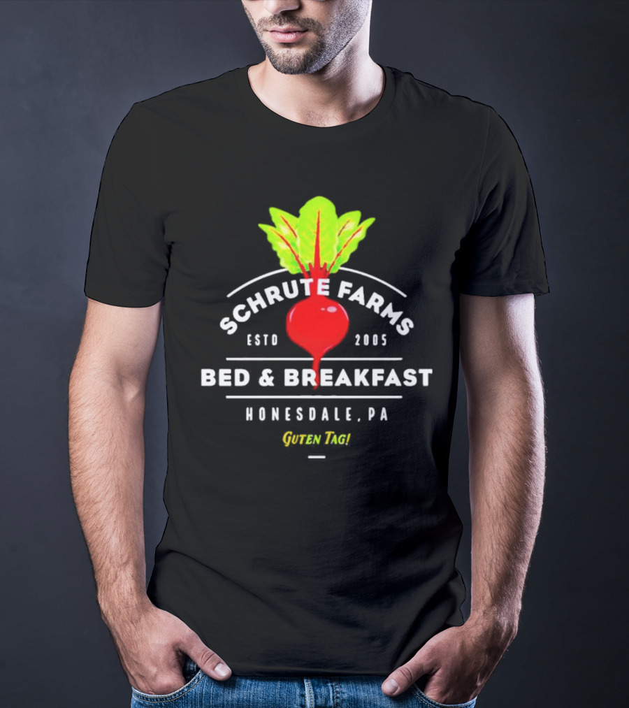 Schrute Farms Bed And Breakfast Honesdale PA Guten Tag ESTD 2005 T-Shirt