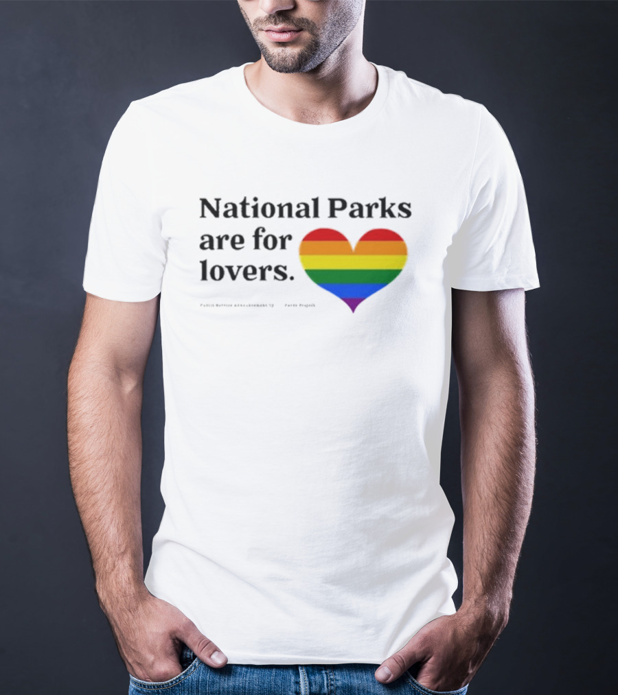 Parks Project National Parks Are For Lovers Rainbow Heart Pride T-Shirt