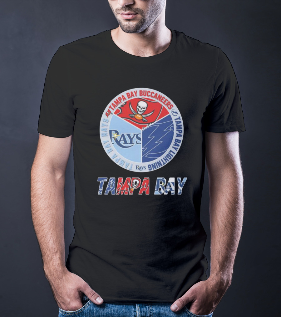 Tampa Bay Buccaneers Lightning Rays Circle Logo Tampa Bay T-Shirt