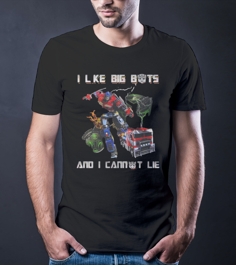 Transformers I Like Big Bots And I Cannot Lie Optimus Prime Lightning Truck Forces T-Shirt