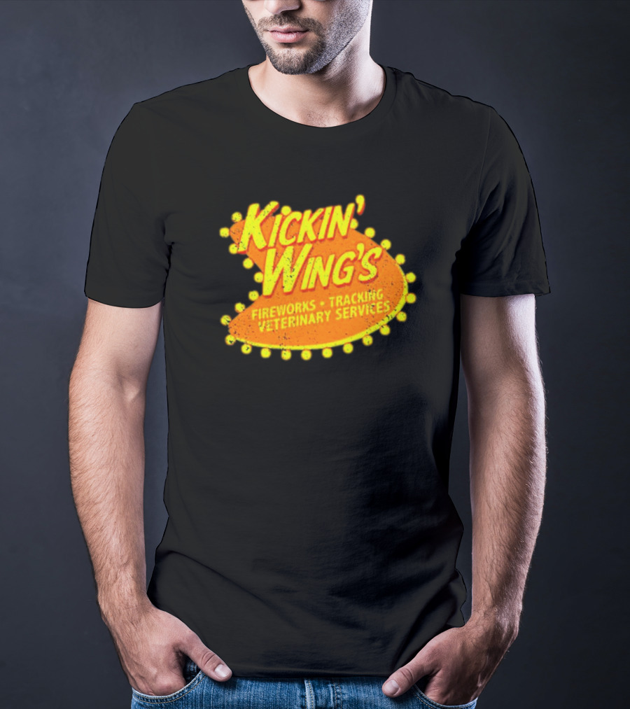 Kickin' Wing's Fireworks Tracking Veterinary Services Joe Dirt T-Shirt