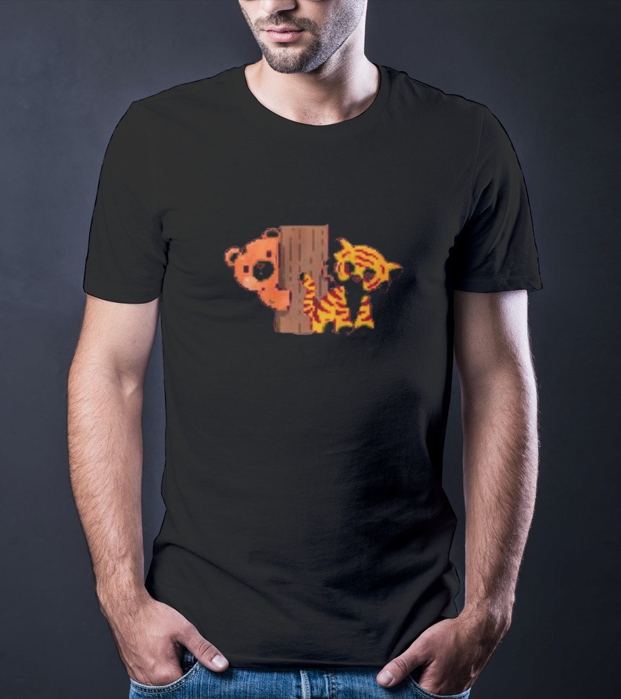 Team Identity Crisis Bear And Tiger Peek T-Shirt