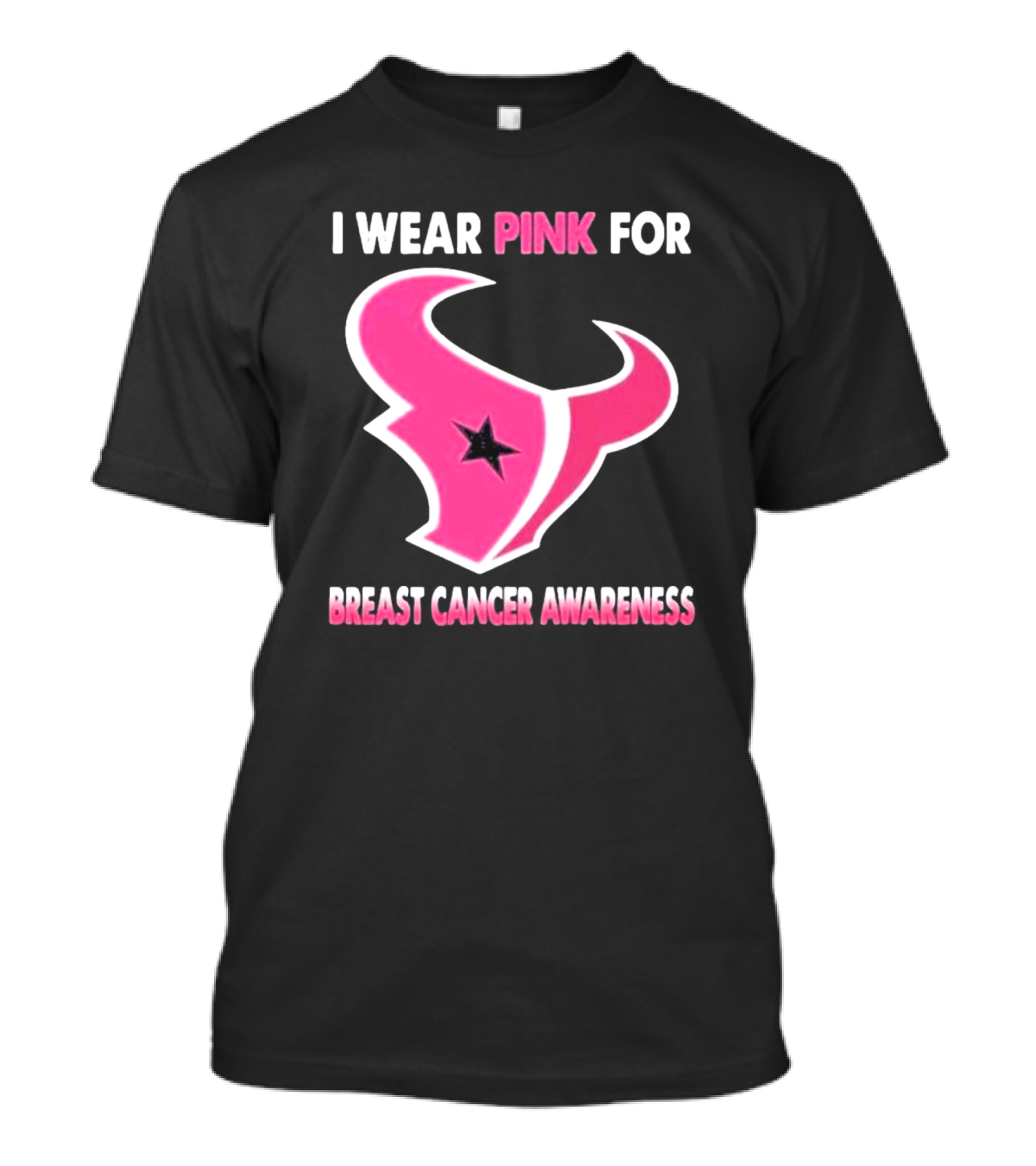 I Wear Pink For Breast Cancer Awareness Houston Texans T-Shirt
